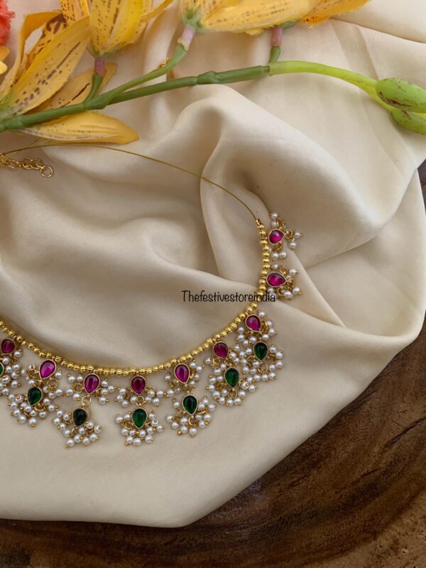 Jadau red green drops invisible chain