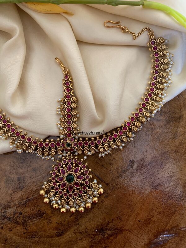 3 layer bridal kemp gejje maangtikka