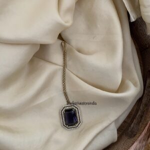 Classic single stone purple maangtikka