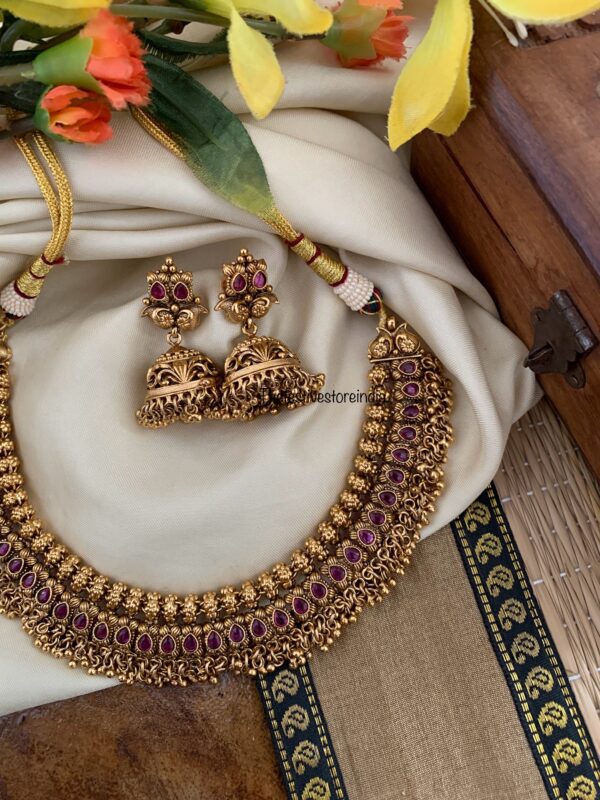 Anklet style necklace set