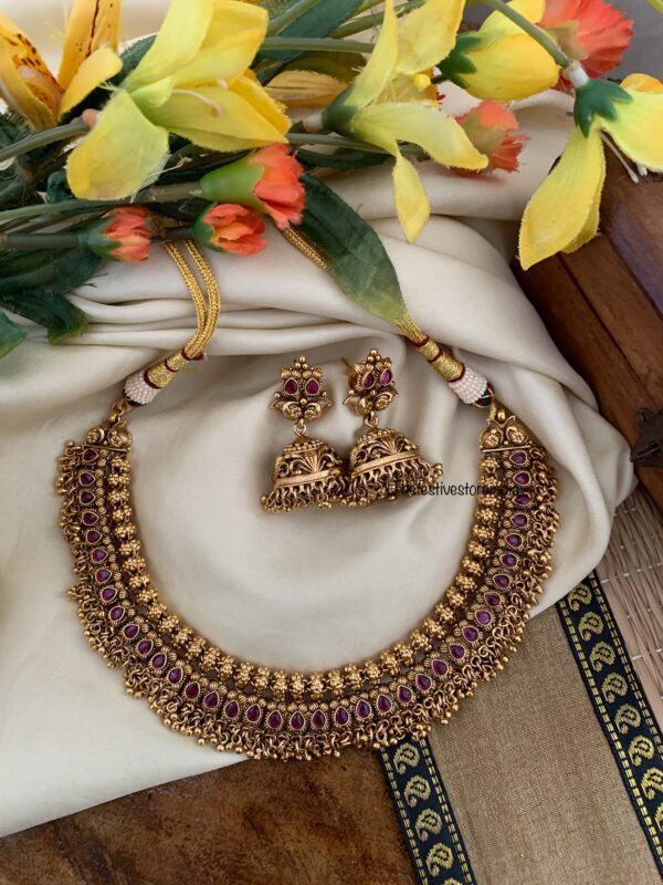 Anklet style necklace set