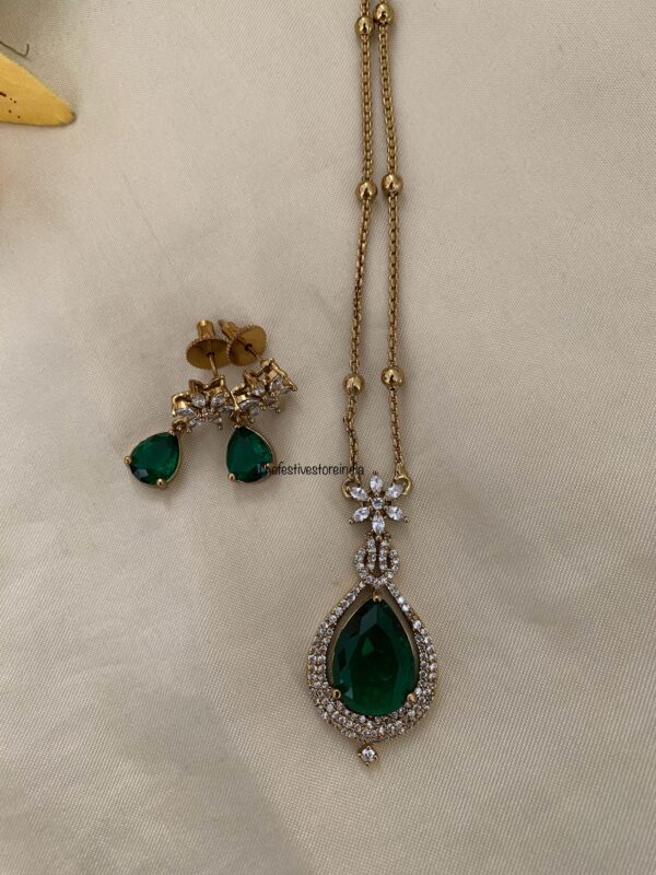 46cms floral chain set - Green