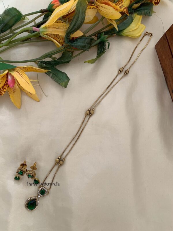 50cms stone chain set - Green