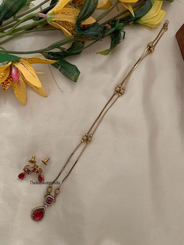 50cms stone chain set - Ruby