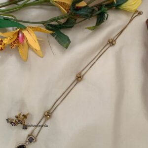 50cms stone chain set - Purple