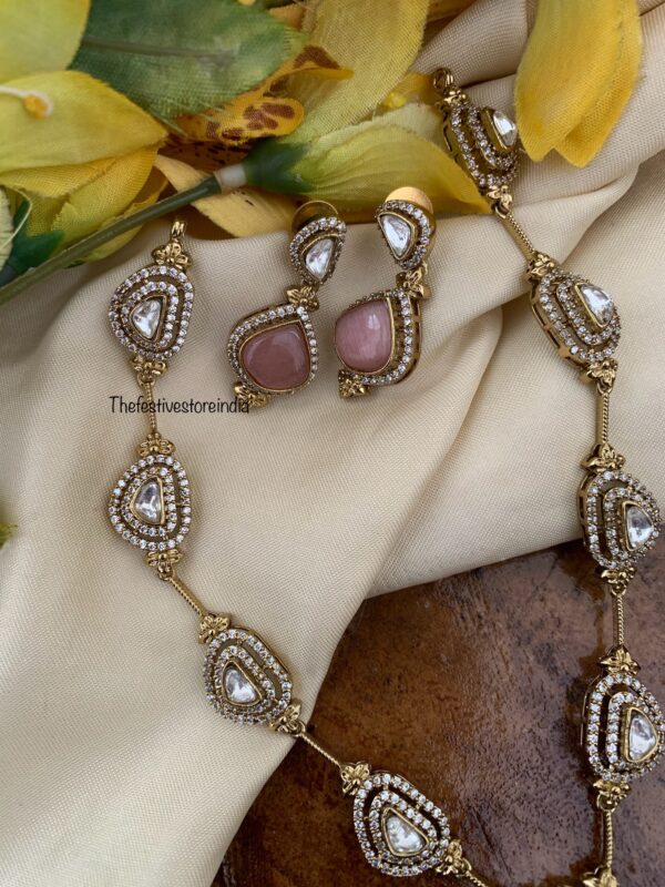 Pink straight drop victorian set