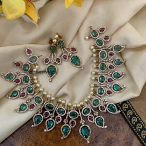 Turquoise & Ruby stone Victorian set