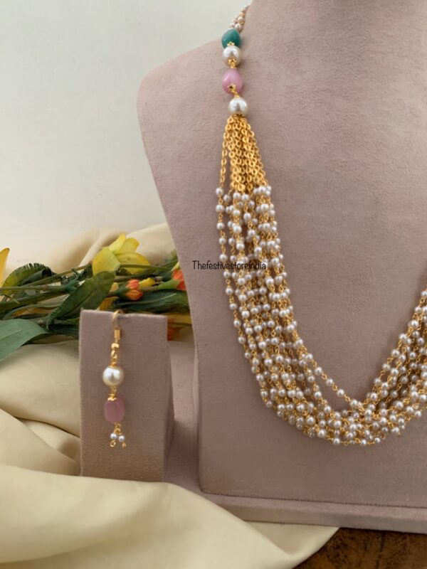Layered pearls haaram set | Haaram | Bridal | long chain | Kerala jewellery