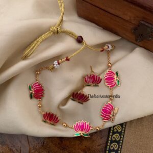 Manju warrier pink lotus chain set