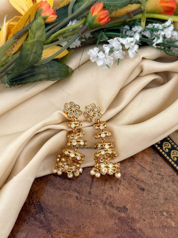 Matte gold Chandelier earrings | Bridal | Bridesmaid