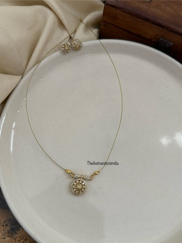 Simple AD pendant invisible chain set