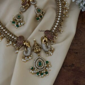 Ambaari / Elephant pearls hasli set I Kanti | Indian jewellery