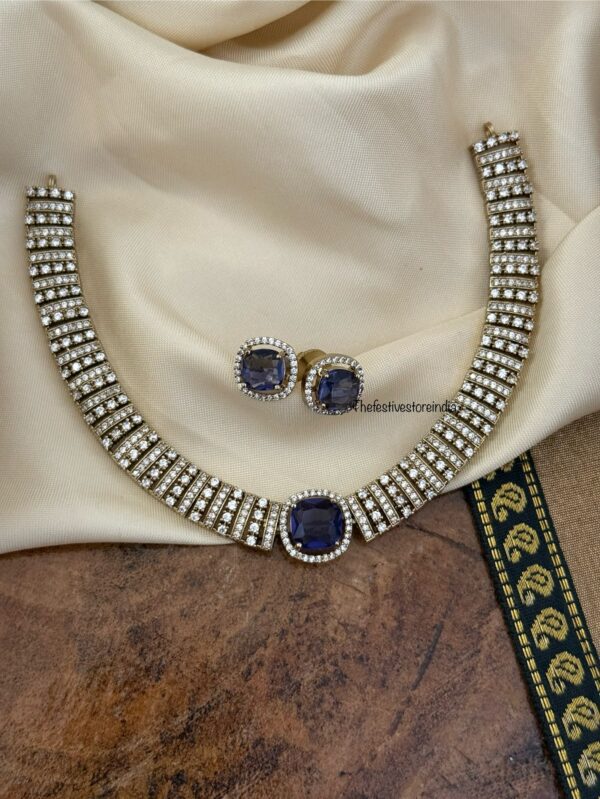 Victorian classic kanti set - Amethyst / Purple stone