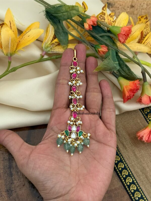 Lotus jadau maangtikka | Bridal | Bridesmaid