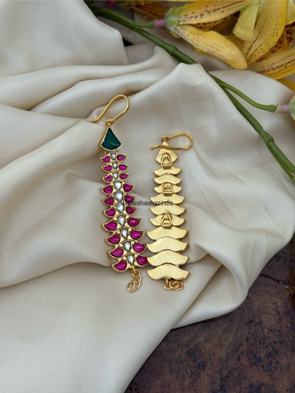 Jadau straight ear chain | maatil | Bridal | Champasaralu