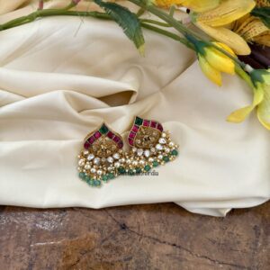 Jadau kundan Lakshmi drops studs