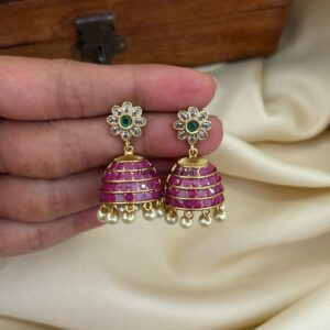Mini floral jhumka - Kids friendly