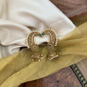 Bridal pearls earcuff | Bridesmaid | Lakshmi | Temple jewelry