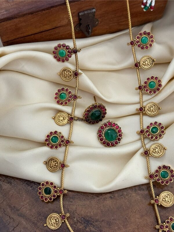 Budgeted Lakshmi kemp bottu kaasu haaram set (small kaasu)
