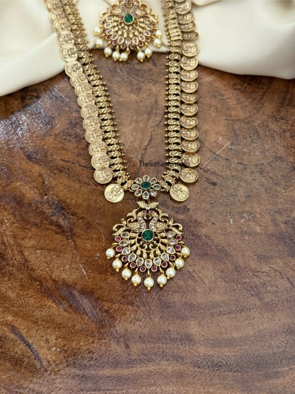 Antique polish Lakshmi Kaasu Navilu haaram set