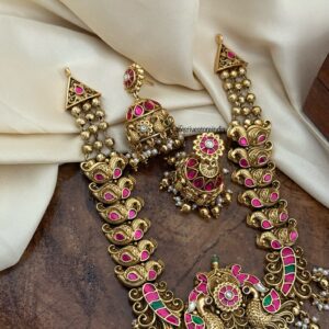 Grand Jadau stones premium navilu necklace set