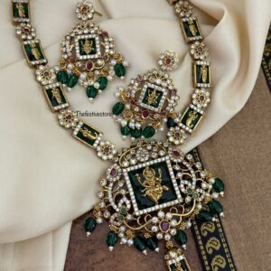 30cms green stone Dasavatharam set