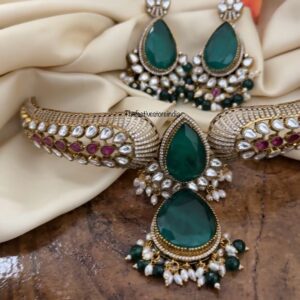 Statement emerald choker - Sabyasachi inspired