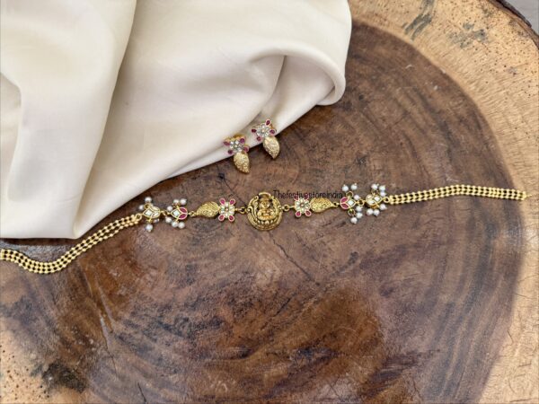 Jadau mango lakshmi choker set