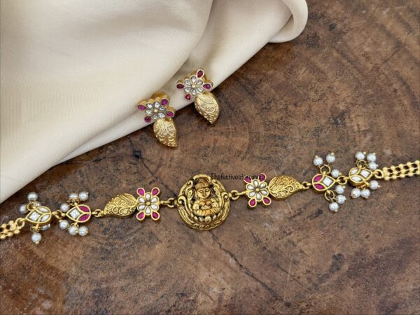 Jadau mango lakshmi choker set
