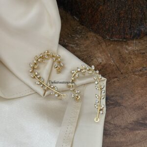 Leafy diamonds earcuff | Bridesmaid | Contemporary | Modern