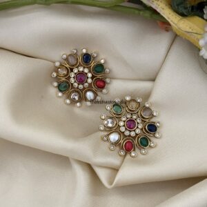 Navarathna studs | Earrings