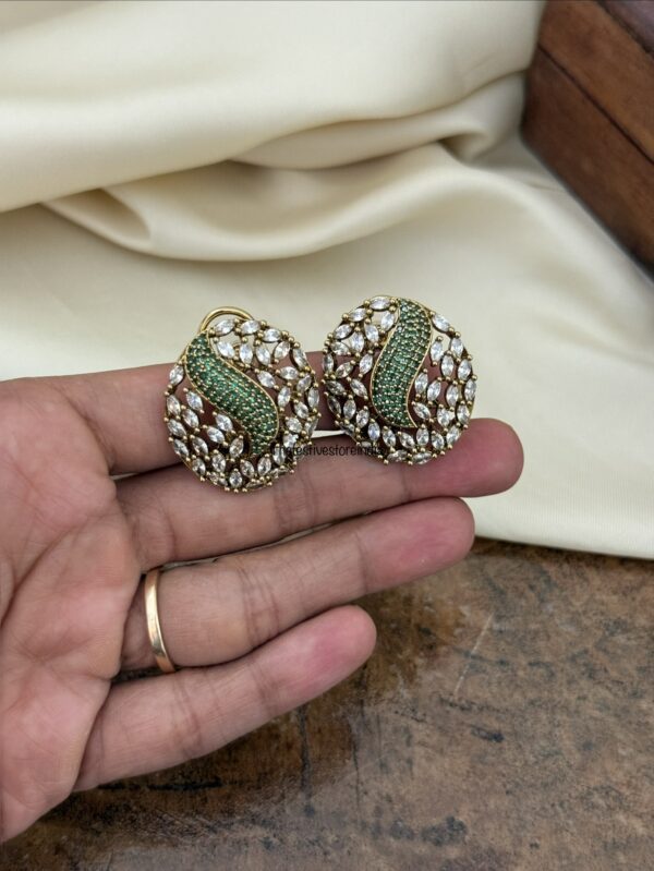 Classic CZ studs - Green