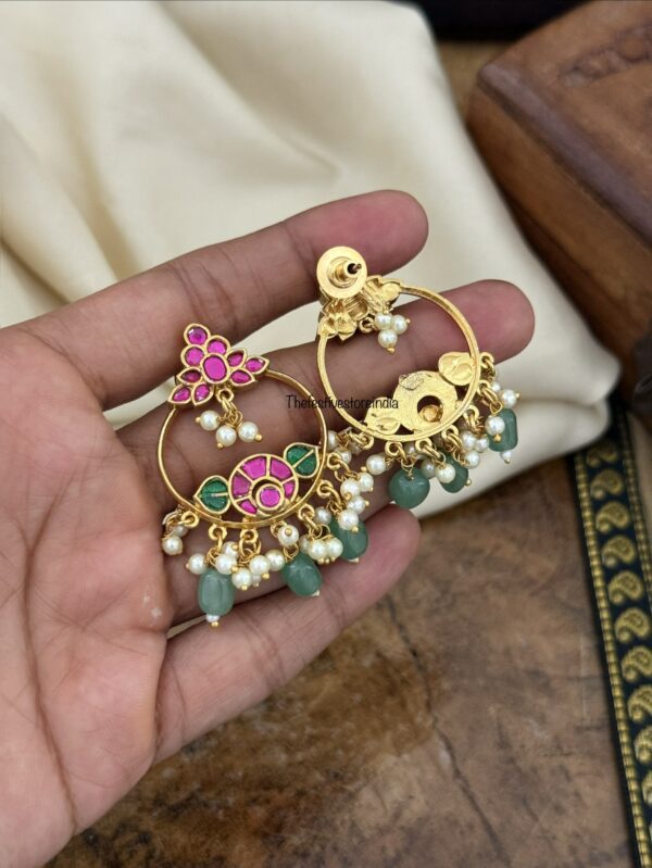 Jadau Chaandbali earrings | Baali | Chandbali | Contemporary