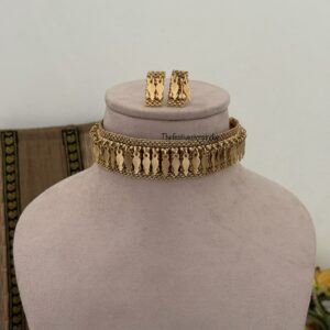 Matte gold finish elakkathali choker set | Kerala design