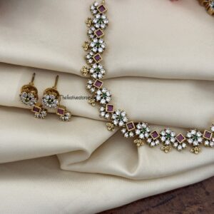 Floral Diamonds choker necklace set