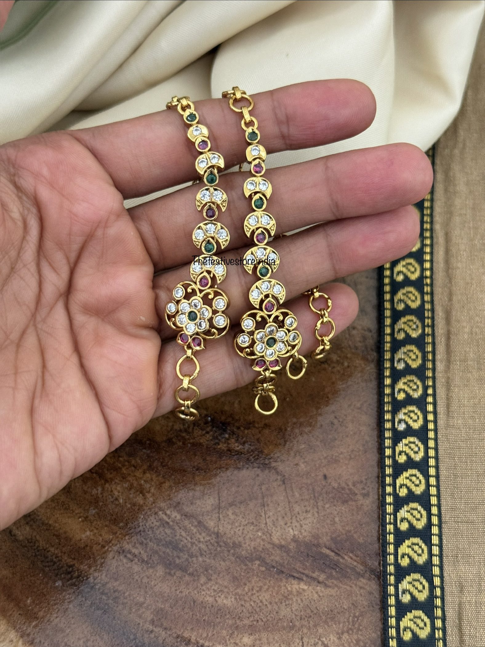 Over the ear stones maati | maatil | Bridal | Champasaralu