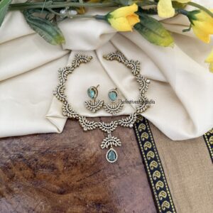 AD Mint drop necklace set