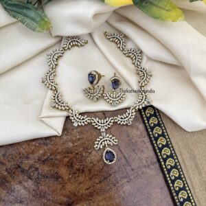 AD Amethyst / Purple drop necklace set