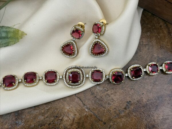 All Ruby choker necklace set | Bridal | Wedding