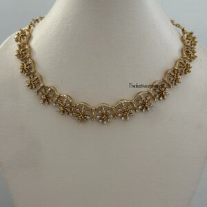 Floral AD classic necklace set | Diamonds look alike