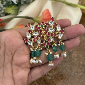 Jadau unisex pendant | Navilu | Peacock