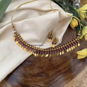 Simple single line red stone Elakkathali set | Kerala style | Traditional