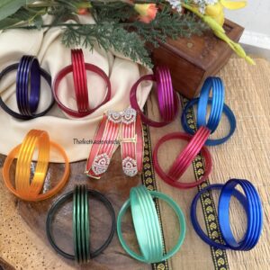 2-6 size 10 in 1 glass look set of 2 bangles | Bridal | Wedding