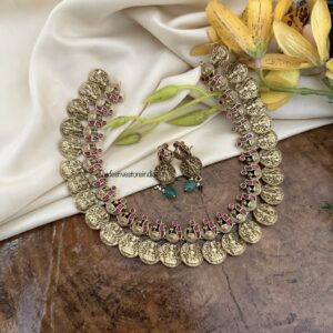 Jadau Kaasu lakshmi necklace set | Wedding | South indian
