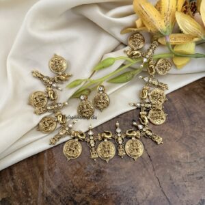 Jadau Ambaari Kaasu necklace set | Wedding | South indian | Unique