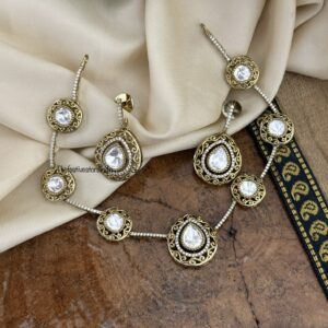 Kundan mini necklace set