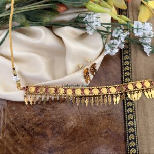 Gold look kaasu Elakkathali choker set