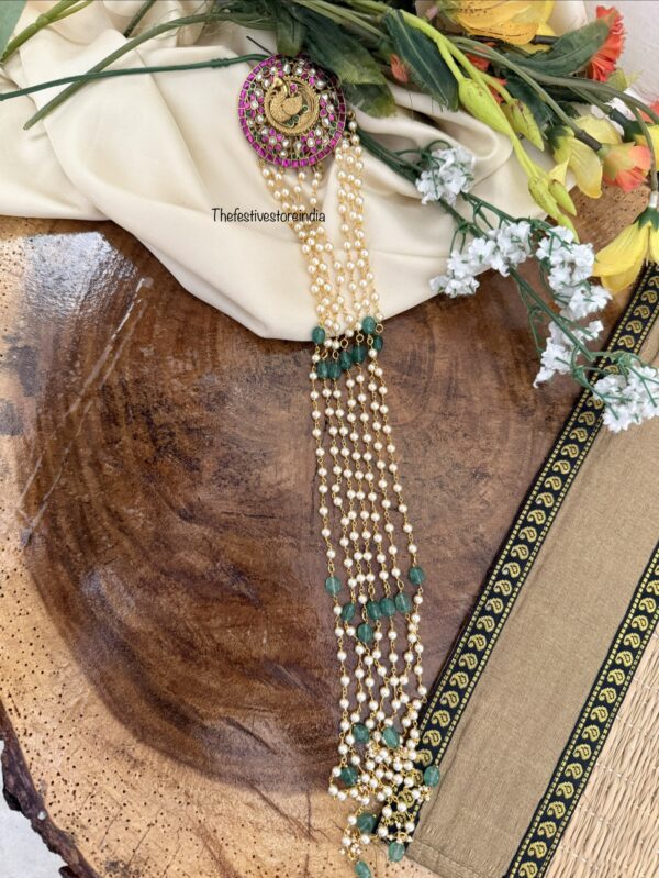 38cms Jadau stones and pearls Jade Bangaara | Unique