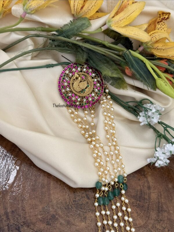 38cms Jadau stones and pearls Jade Bangaara | Unique