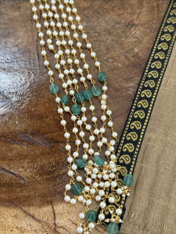 38cms Jadau stones and pearls Jade Bangaara | Unique